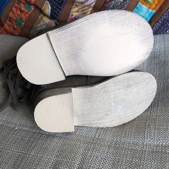 Joyfolie Genuine Suede Fringe Baby Boots - Picture 6 of 9